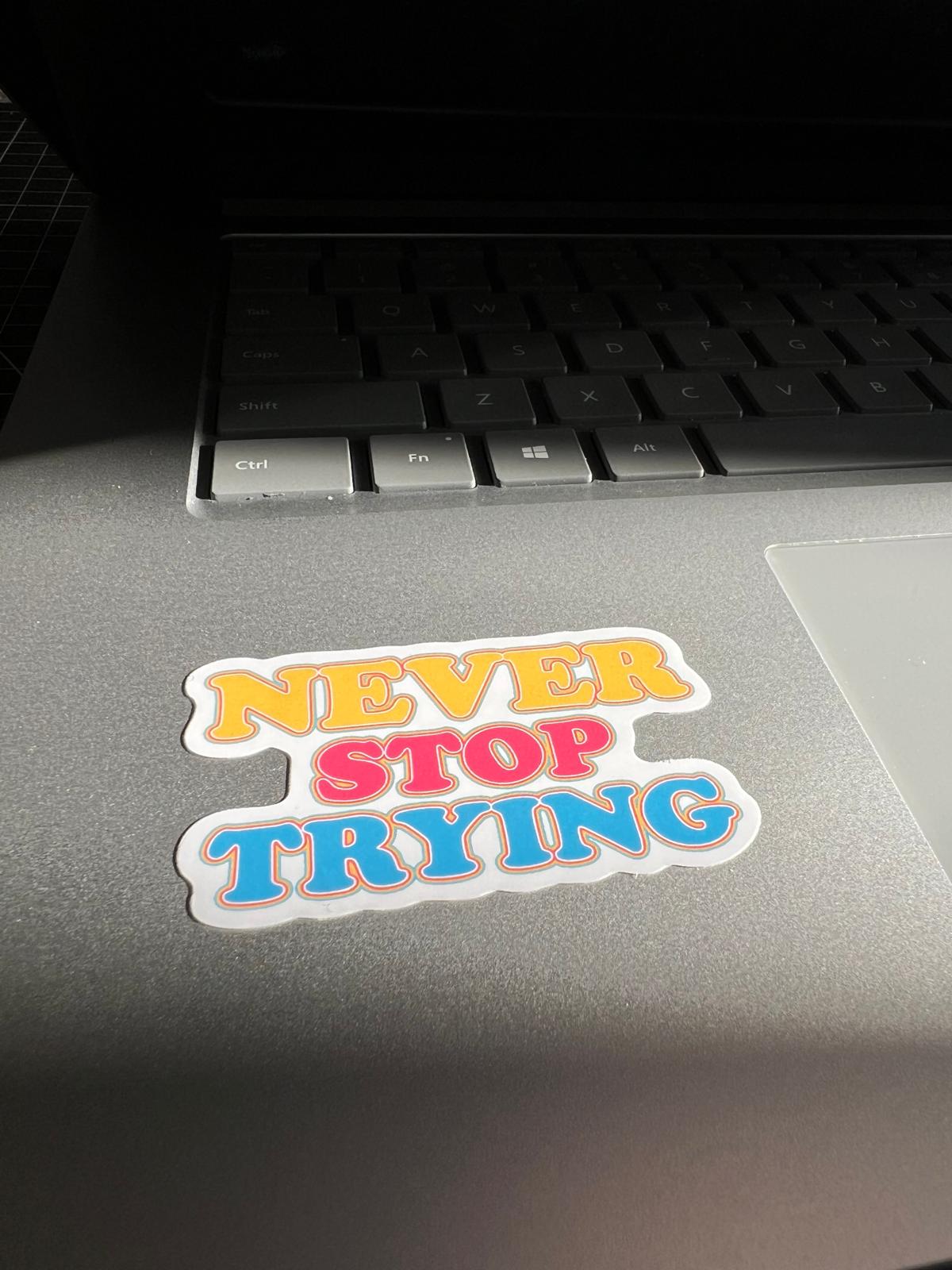 Never Stop Trying Sticker